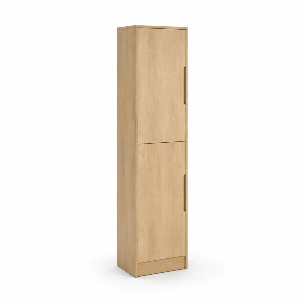 Dispensa cucina alta a 2 ante in rovere naturale 60 x 40 x 200 cm