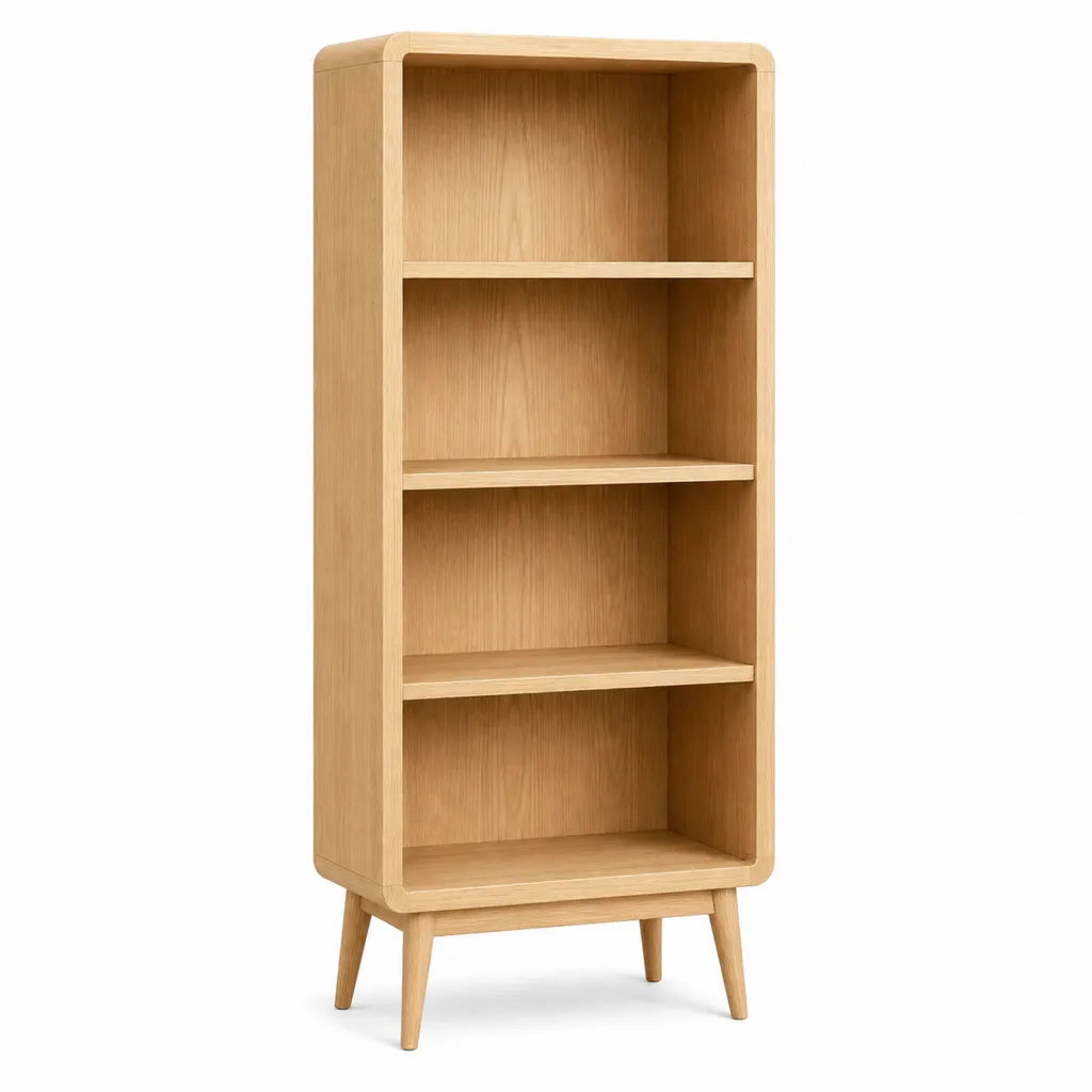 Libreria a giorno 60 x 40 x 180 cm in rovere massello rettangolare naturale