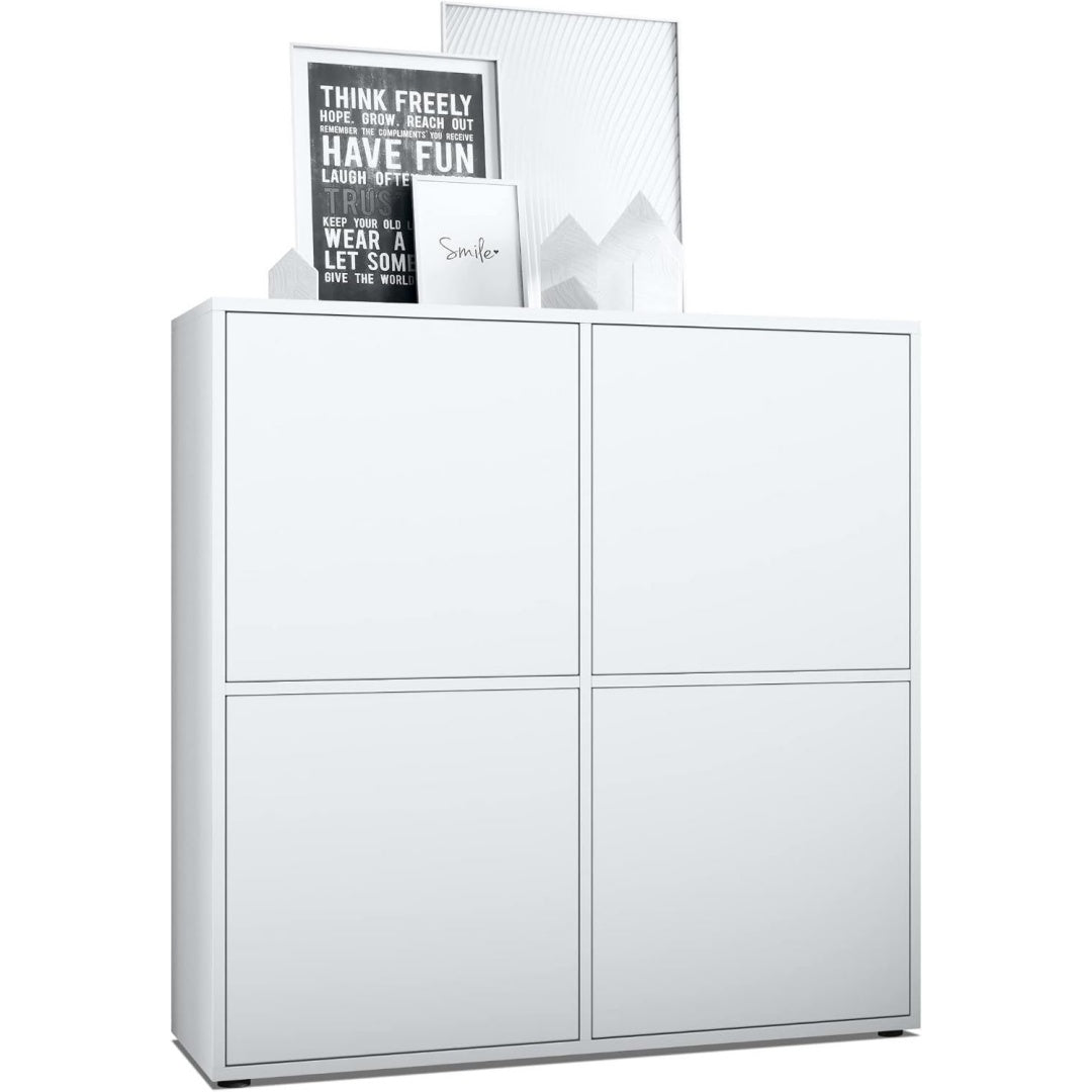 Credenze Vladon Mobile Highboard Cuba V2 104 x 105,5 x 35,5 cm credenza con 8 scompa