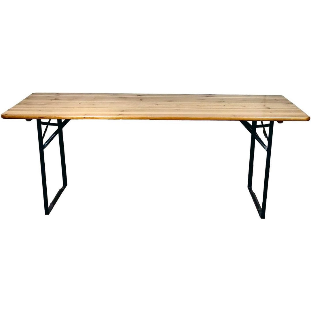 Tavolo Tavolo Birreria da Giardino 220x80x78 cm in Ferro Piano in Legno